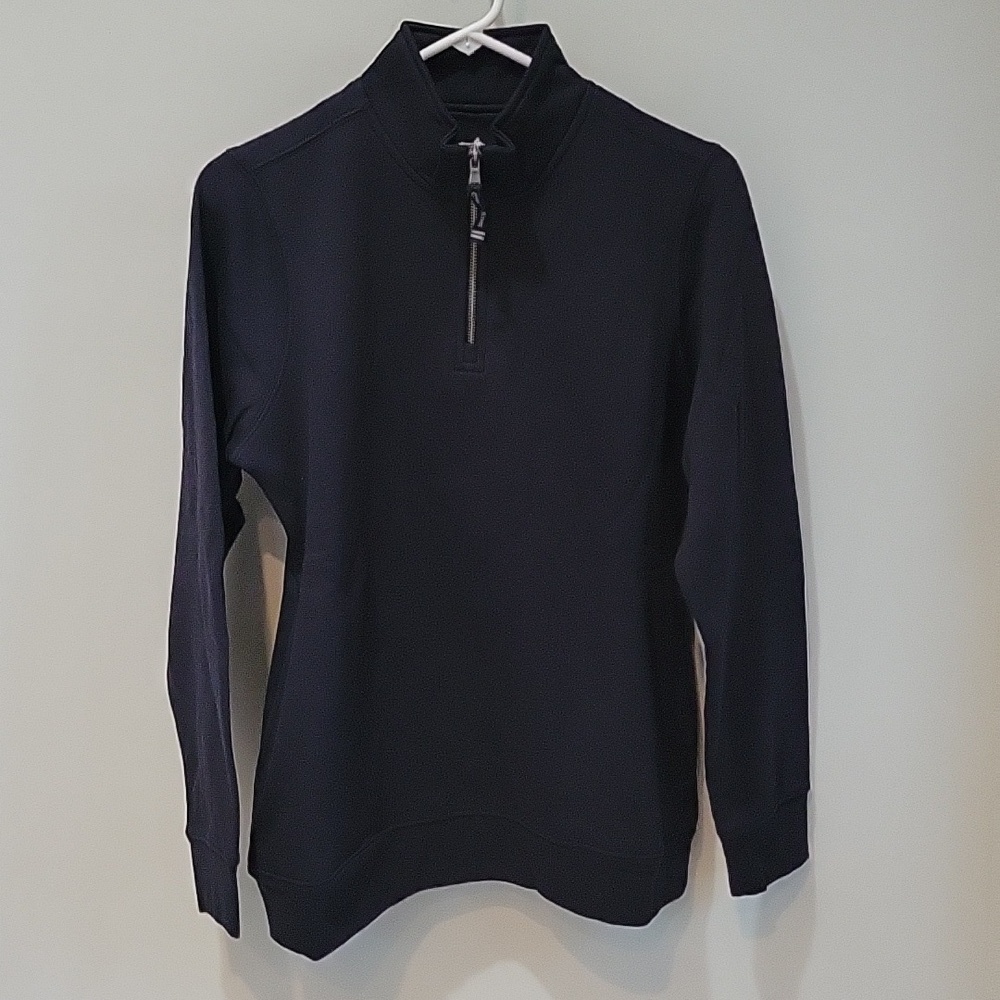 CHARLES RIVER APPAREL NWT womens 1/4 zip navy blue sweatshirt with pockets! M